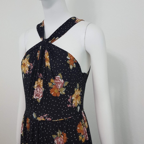 **NFS**{Free People} Floral Polka Dot Maxi Dress M - Picture 4 of 8